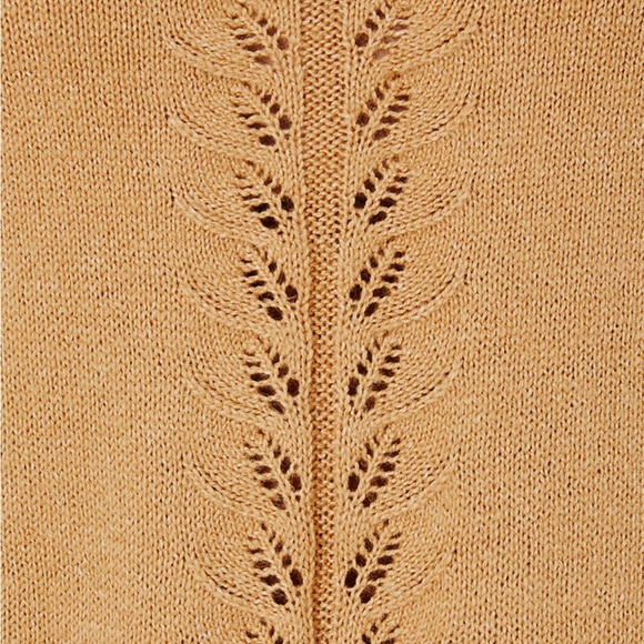 Lilly Pulitzer Camel Crew Neck Cotton blend feminine Sweater Size Small - Picture 4 of 9